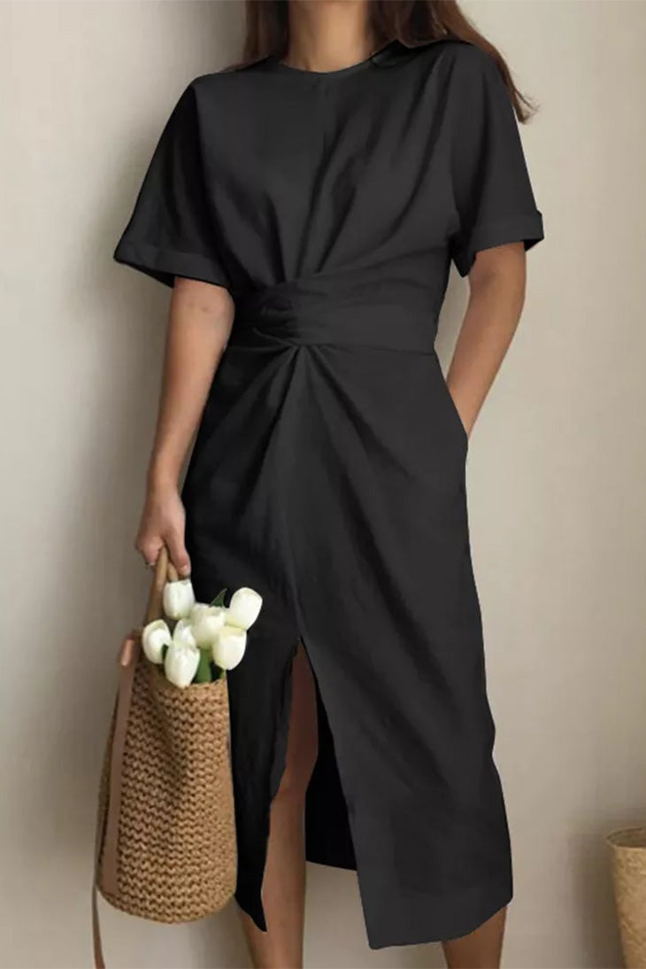 Women's Cotton Midi Dress-MODAUTLET