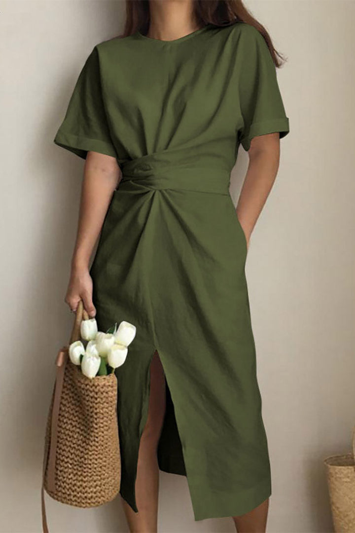 Women's Cotton Midi Dress-MODAUTLET