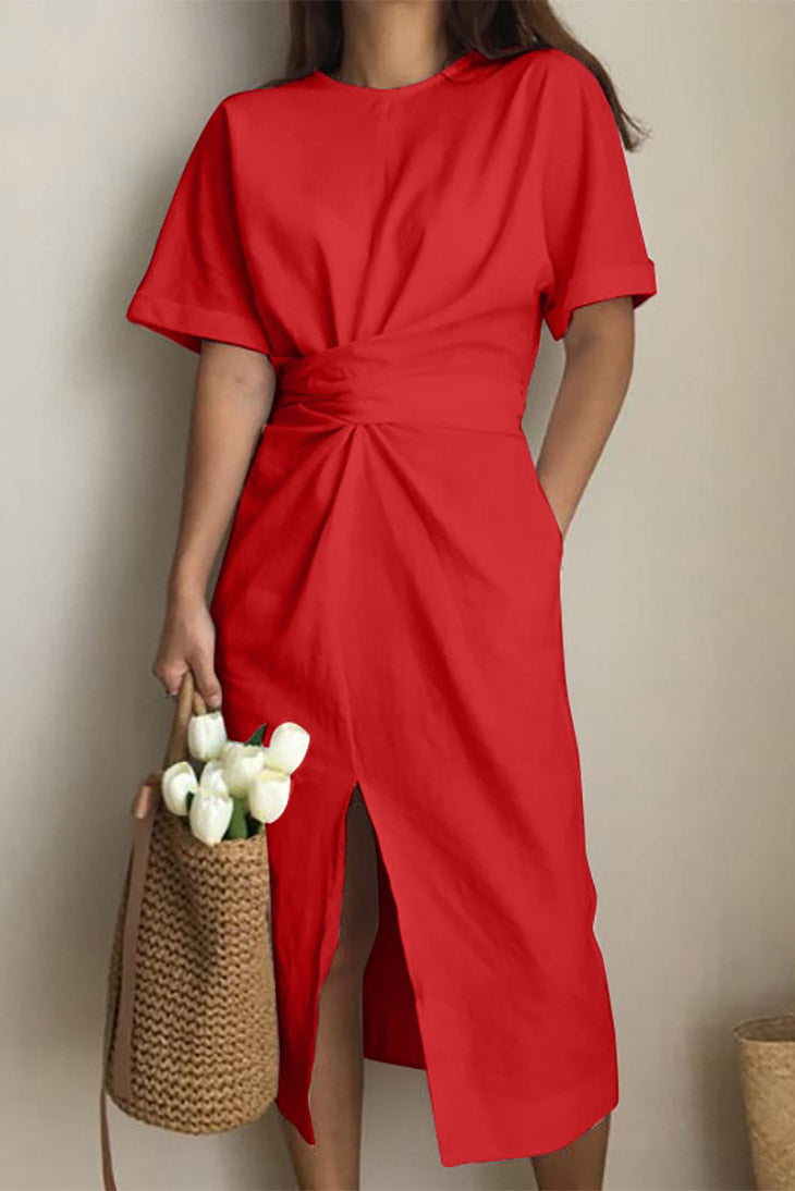Women's Cotton Midi Dress-MODAUTLET