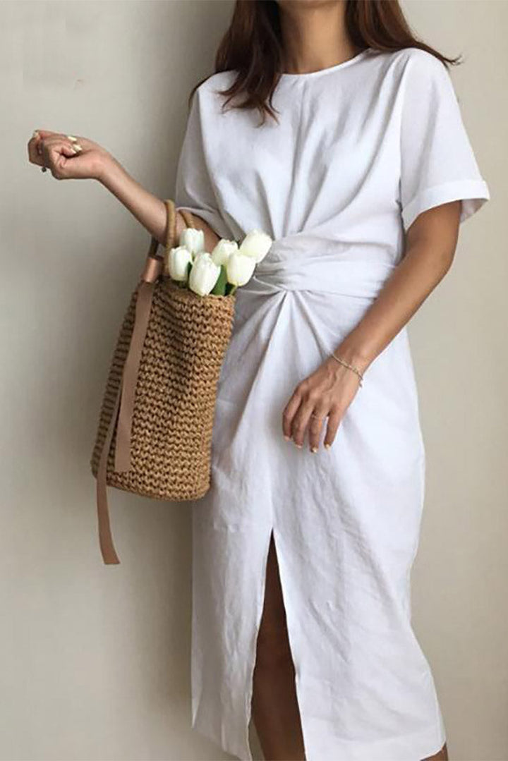 Women's Cotton Midi Dress-MODAUTLET