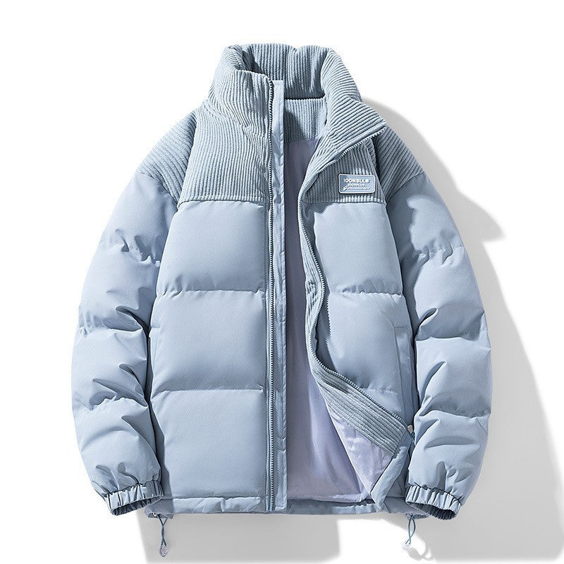 Cozy Corduroy Quilted Jacket With Wide Wale Style Detail Sky Puffer