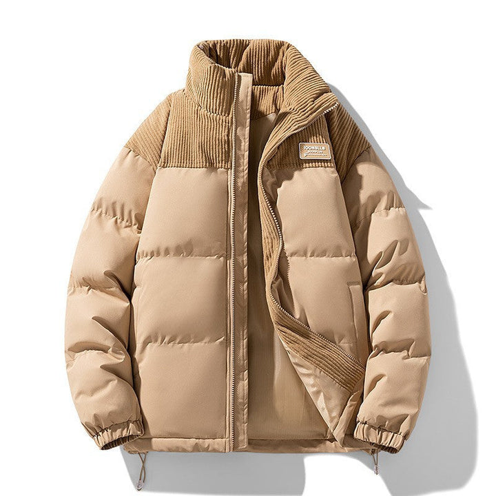 Cozy Corduroy Quilted Jacket With Wide Wale Style Detail Walnut Puffer