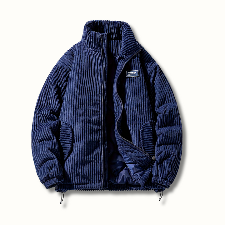 Cozy Corduroy Quilted Jacket With Wide Wale Style Detail