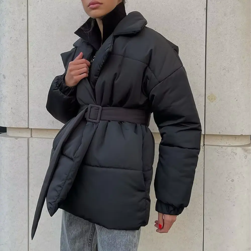 Cozy Cotton Padded Winter Jacket Black