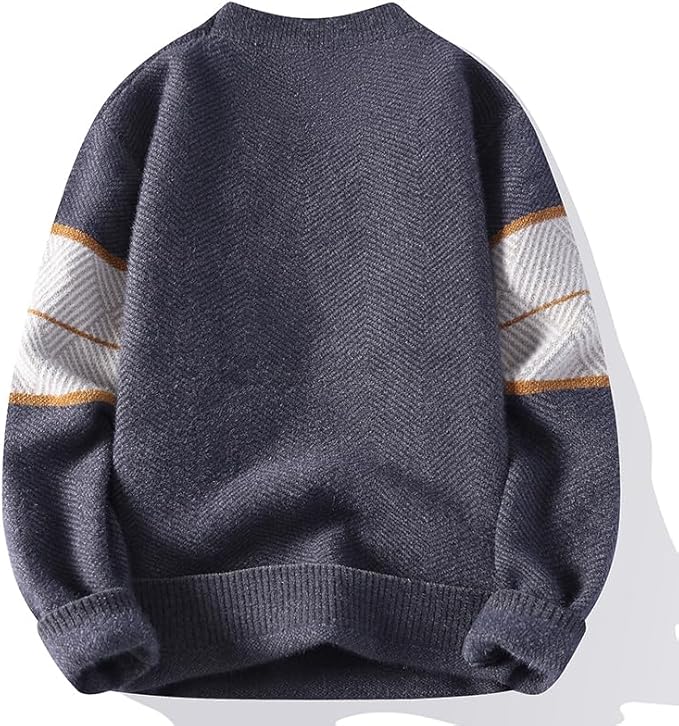 Cozy Geometric Patchwork Knit Sweater for Fall