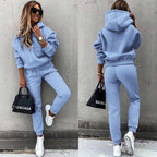 Women's Cozy Hoodie and Jogger Set – Effortless Style and Comfort Blue