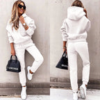 Women's Cozy Hoodie and Jogger Set – Effortless Style and Comfort White