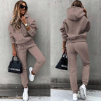 Women's Cozy Hoodie and Jogger Set – Effortless Style and Comfort Brown