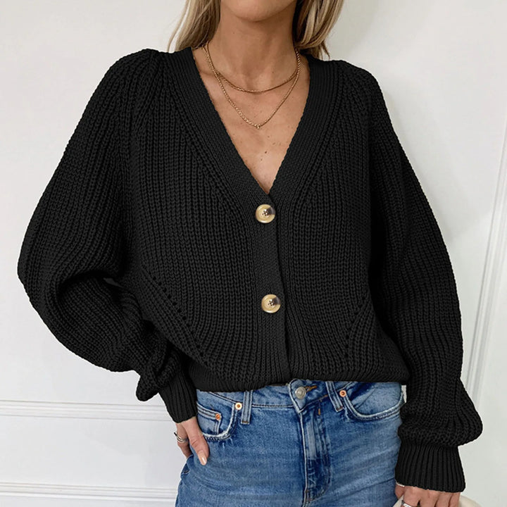 Cozy Knitted Cardigan Black