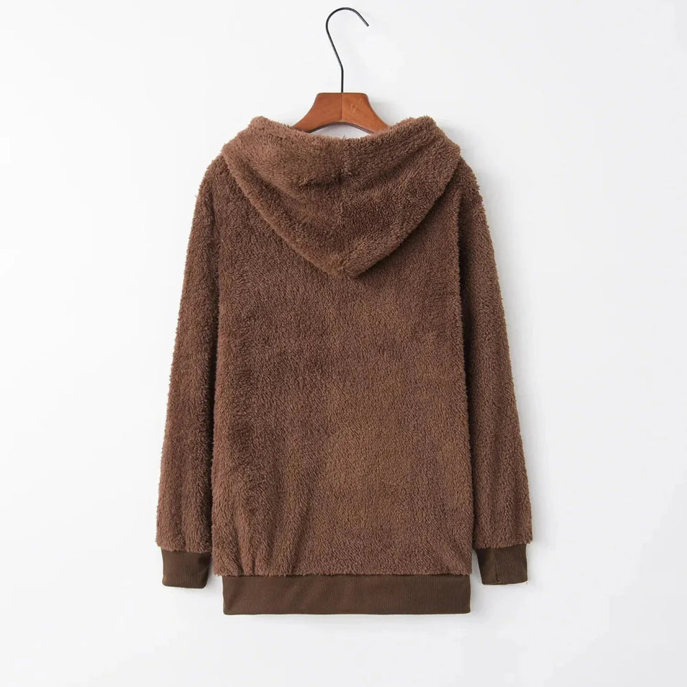 Cozy Oversized Sherpa Fleece Hoodie