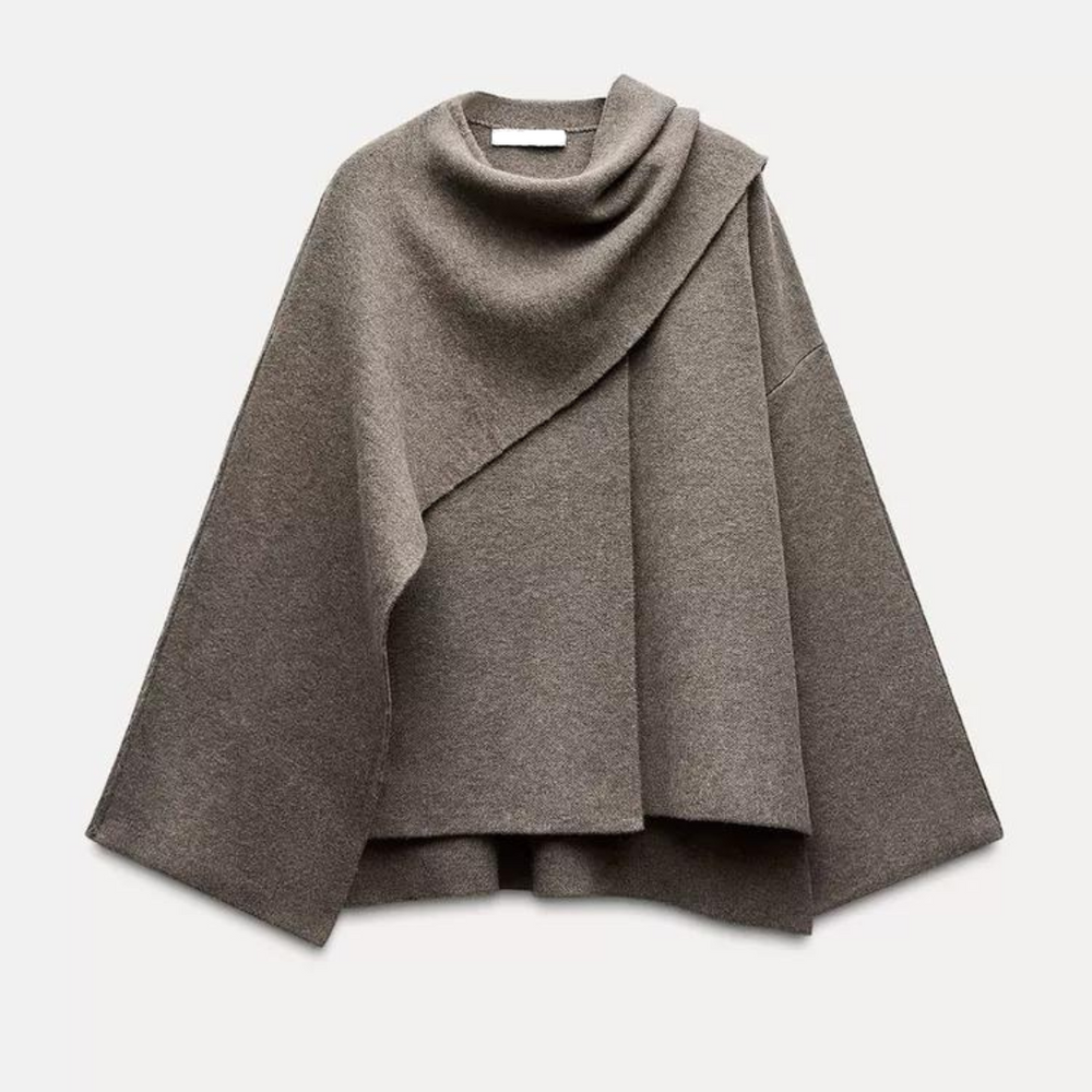 Cozy Oversized Warm Coat Brown Grey