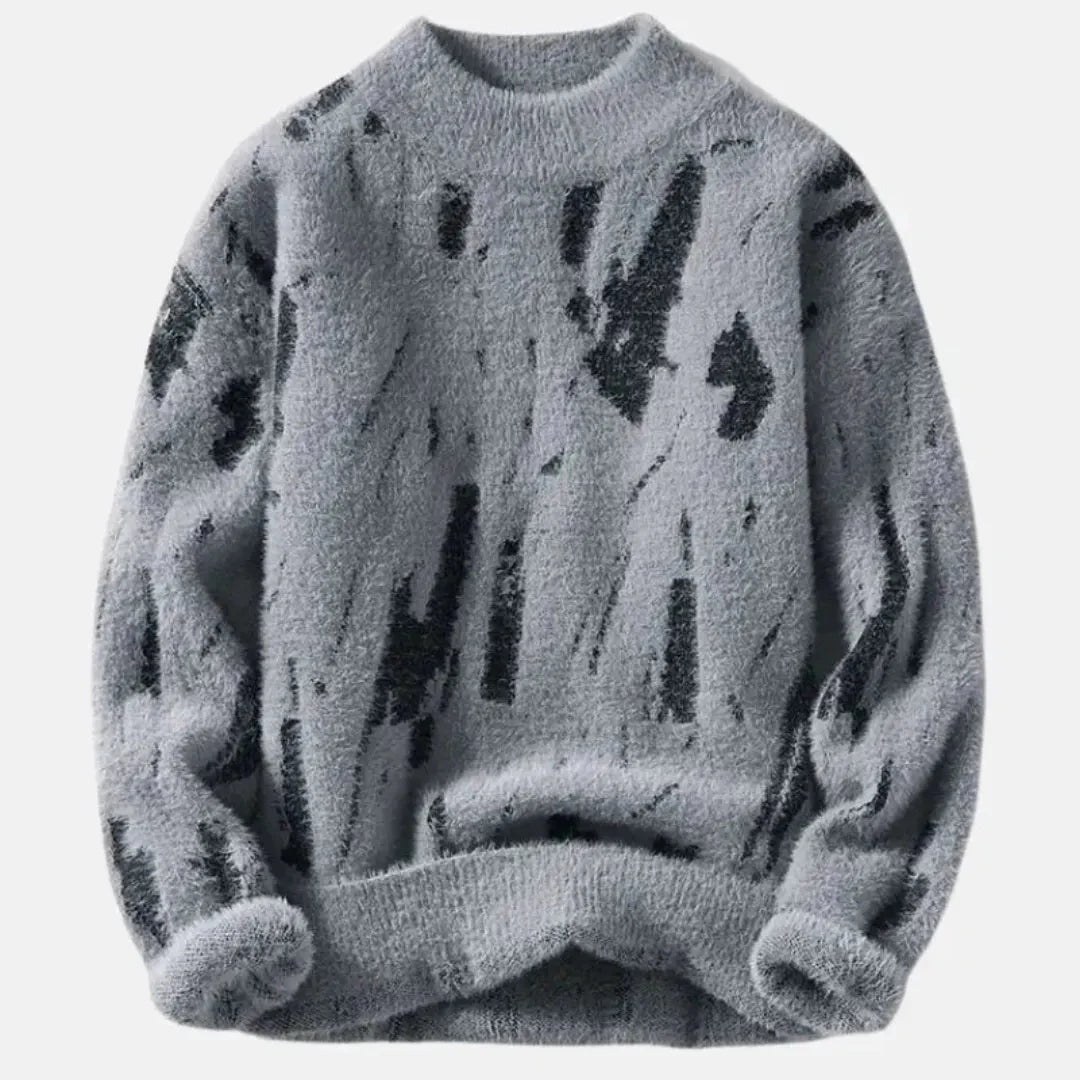 Cozy Plush Crewneck Sweater Gray