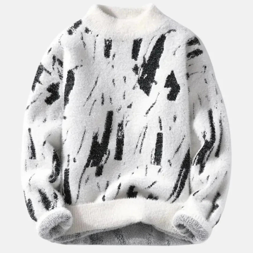 Cozy Plush Crewneck Sweater White