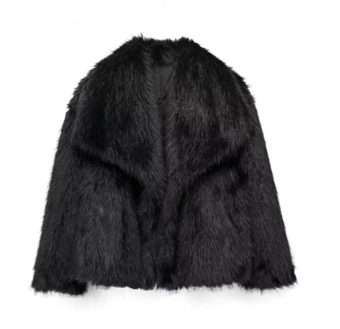 Cozy Plush Jacket Black