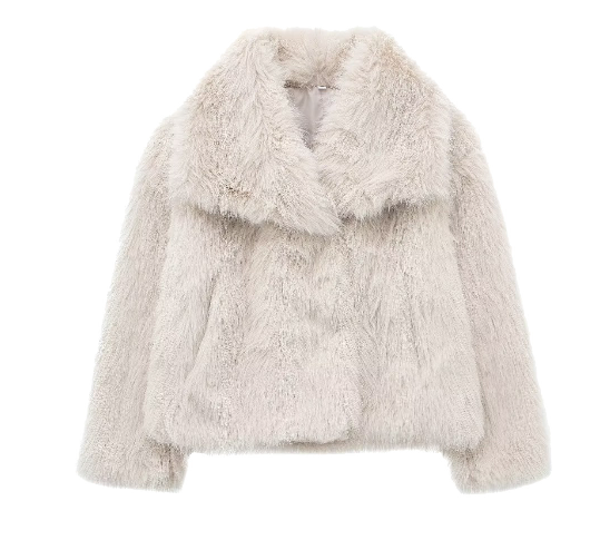 Cozy Plush Jacket Cream White