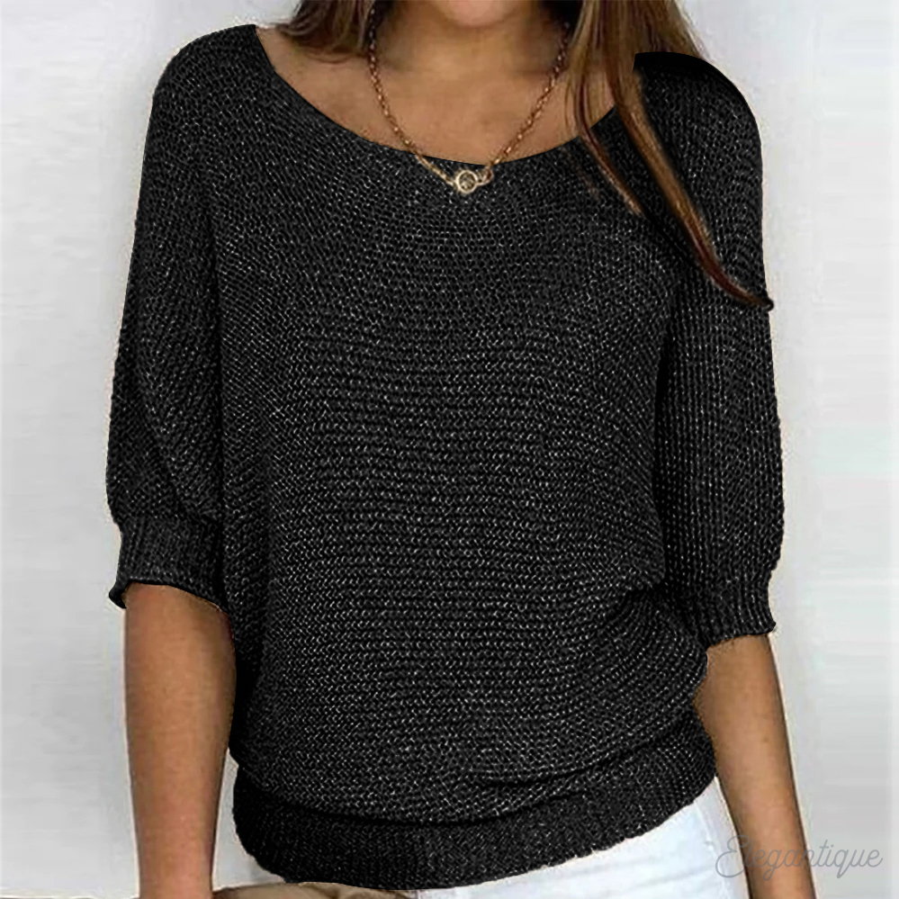 Cozy Pullover Sweater Black