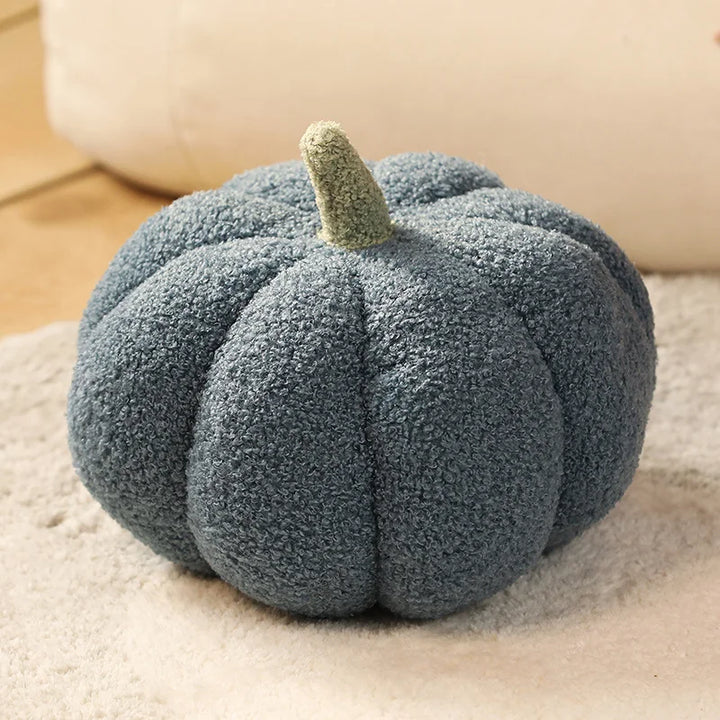 Cozy Pumpkin Plush Cushions Blue