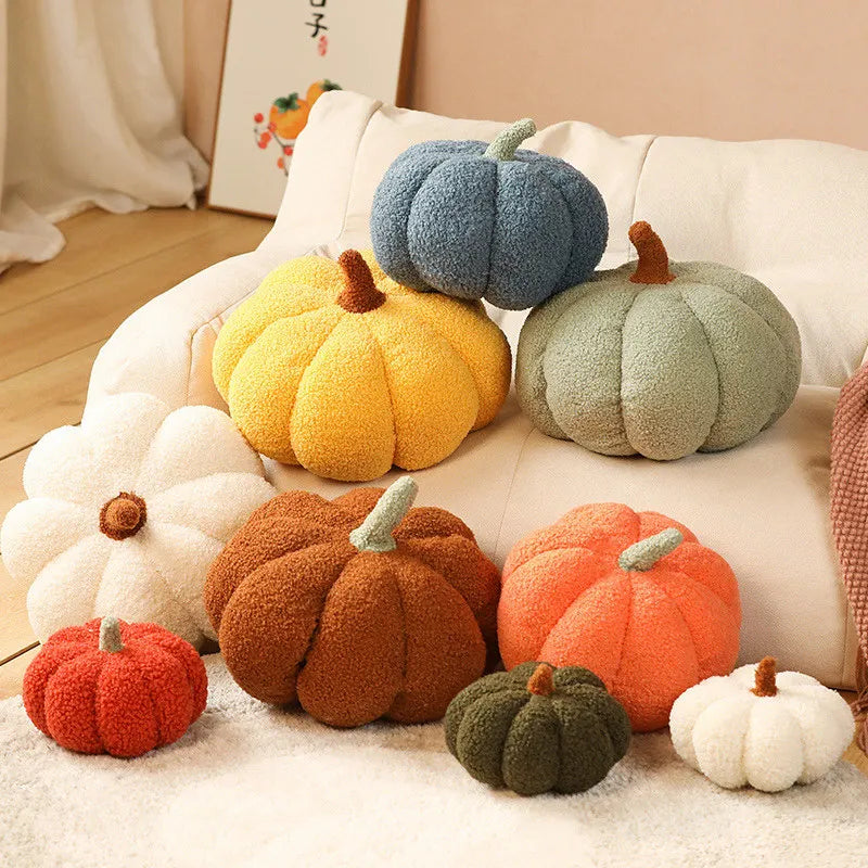 Cozy Pumpkin Plush Cushions Spooky Home Set (One Each Color)