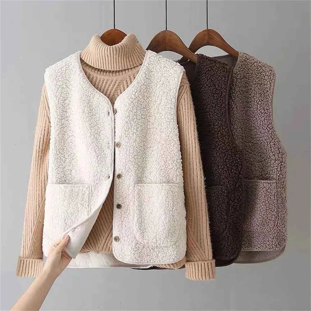 Cozy Soft Knit Fleece Cardigan for Women - Luxurious Warmth Beige