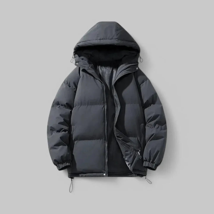 Cozy Warm Hooded Puffer Jacket Gray