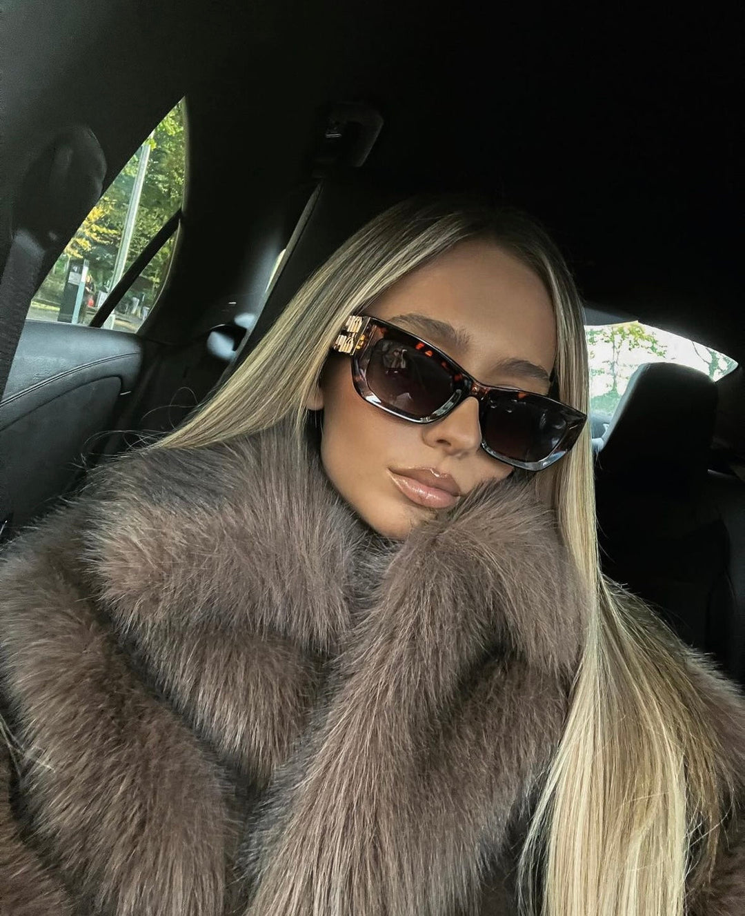 Cropped Oversized Faux Fur Coat