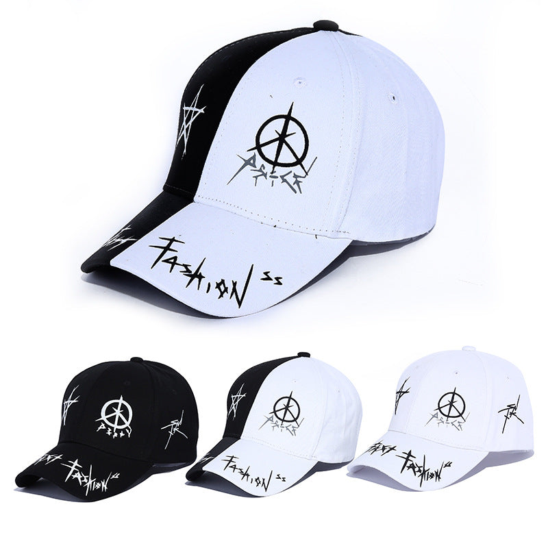 Custom Black and White Graffiti Snapback Baseball Cap for Hip Hop Style