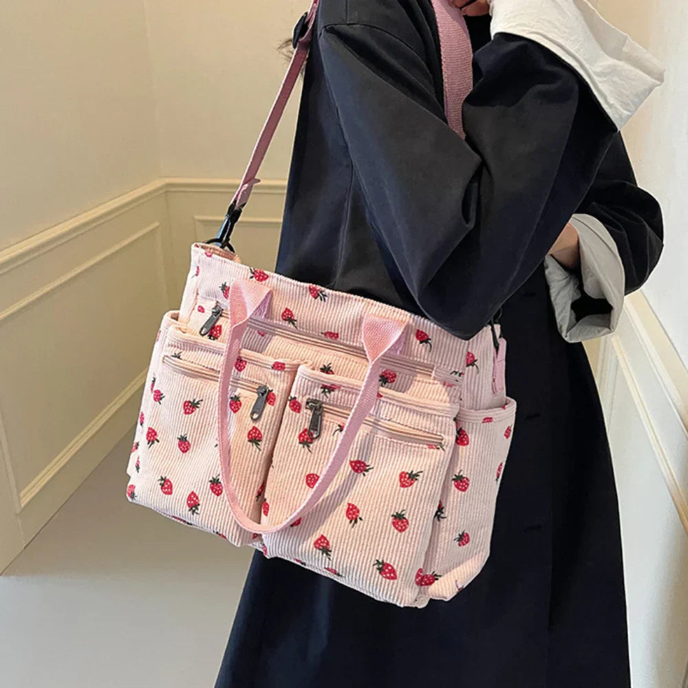 Berry Buddy Tote Bag – Cute Plush Berry Tote-MODAUTLET