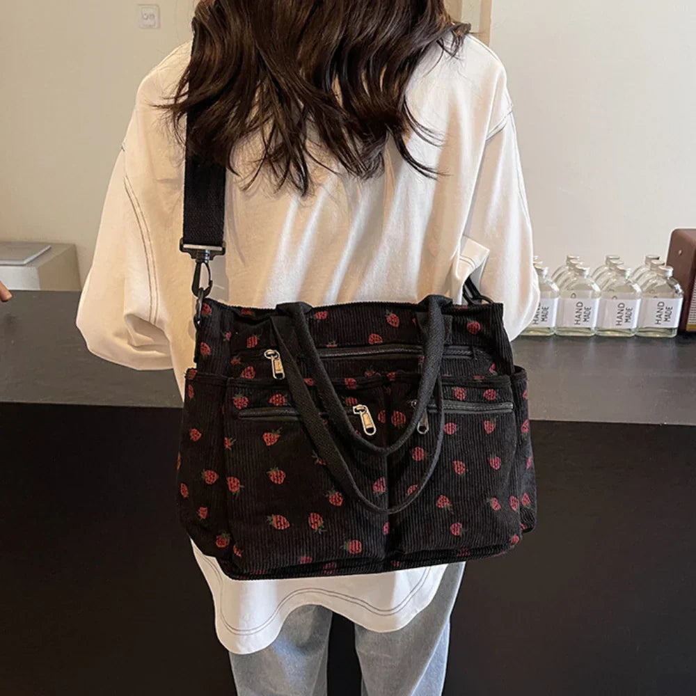 Berry Buddy Tote Bag – Cute Plush Berry Tote Black