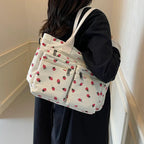 Berry Buddy Tote Bag – Cute Plush Berry Tote White