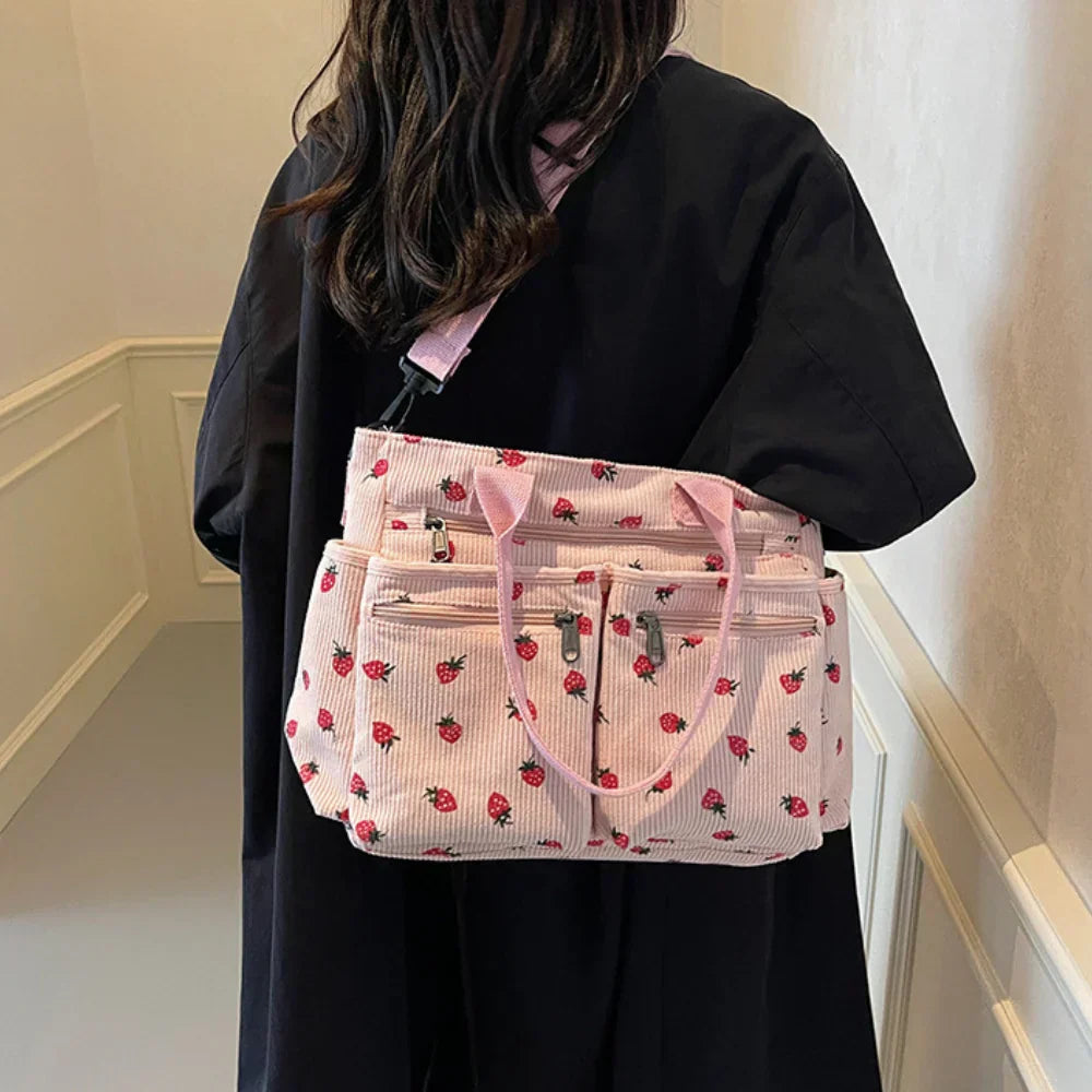Berry Buddy Tote Bag – Cute Plush Berry Tote-MODAUTLET