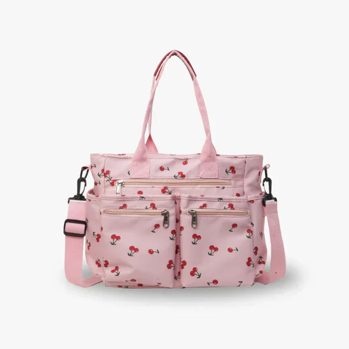 Camari | Cherry Print Canvas Tote Bag-MODAUTLET
