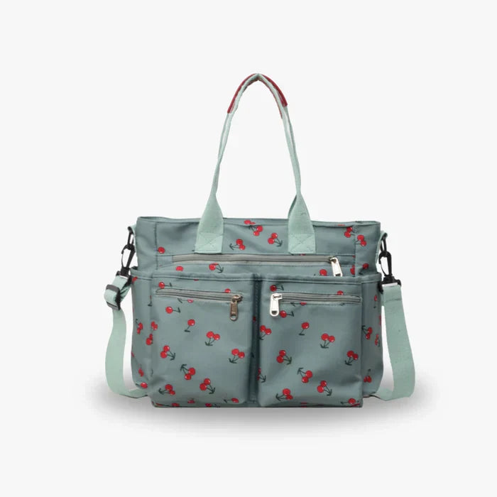 Camari | Cherry Print Canvas Tote Bag-MODAUTLET
