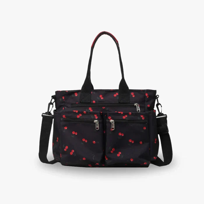 Camari | Cherry Print Canvas Tote Bag-MODAUTLET