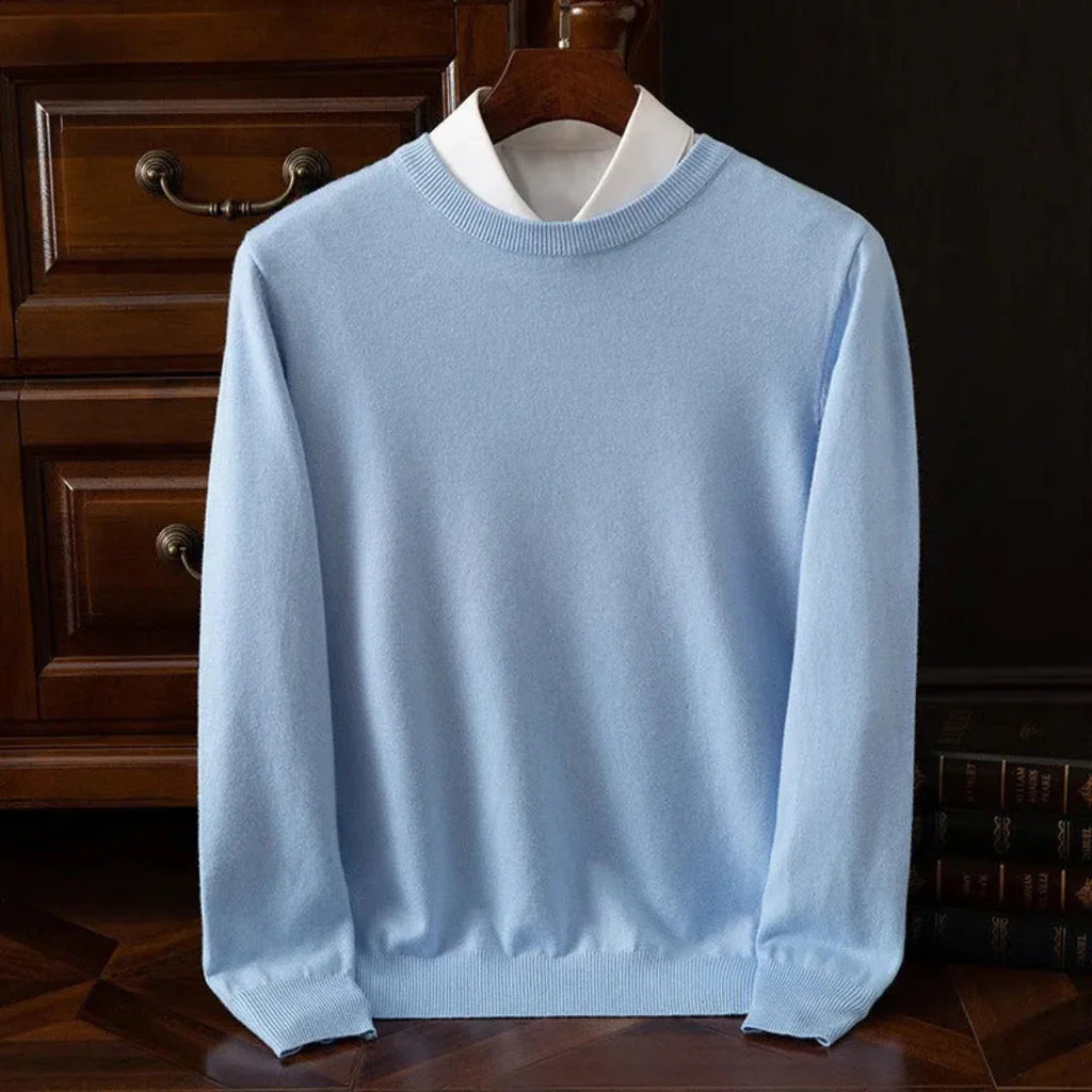 Cashmere Crew Neck Sweater Sky Blue