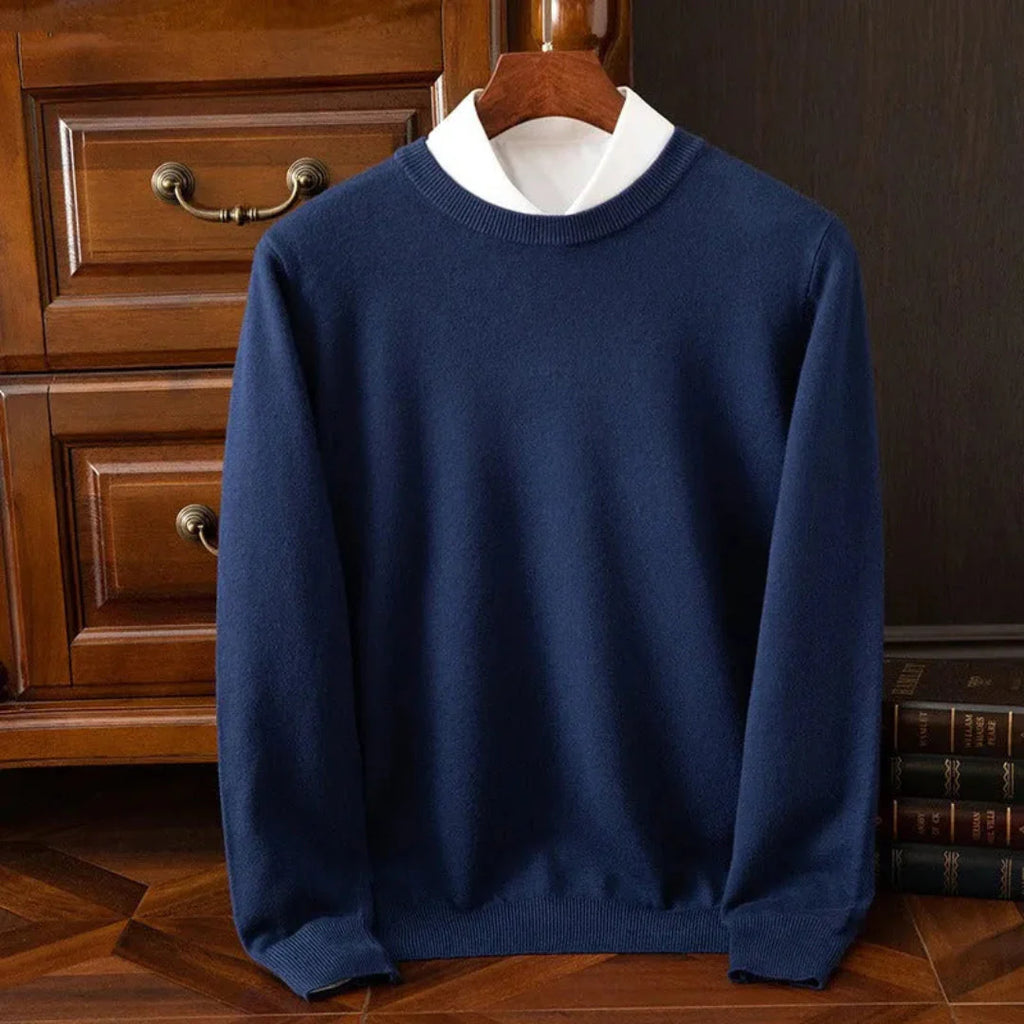 Cashmere Crew Neck Sweater Navy