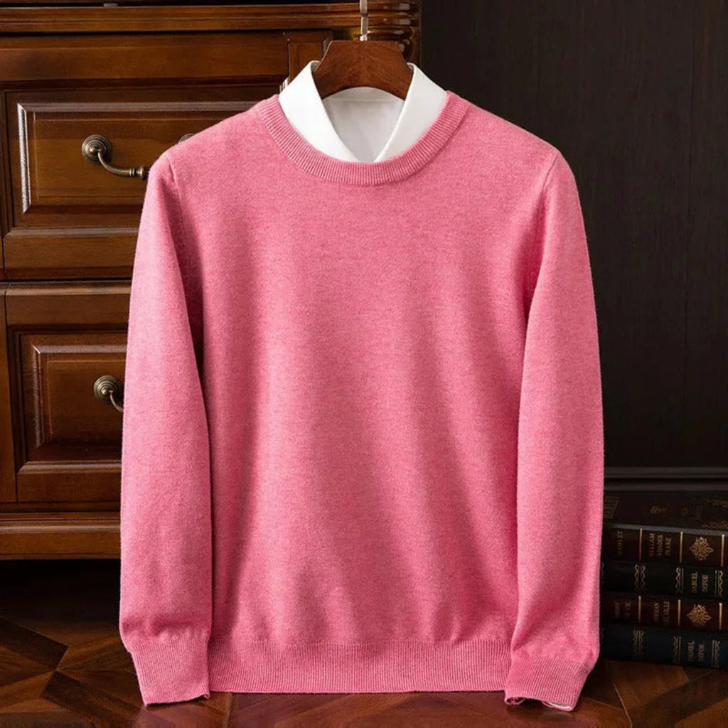 Cashmere Crew Neck Sweater Pink