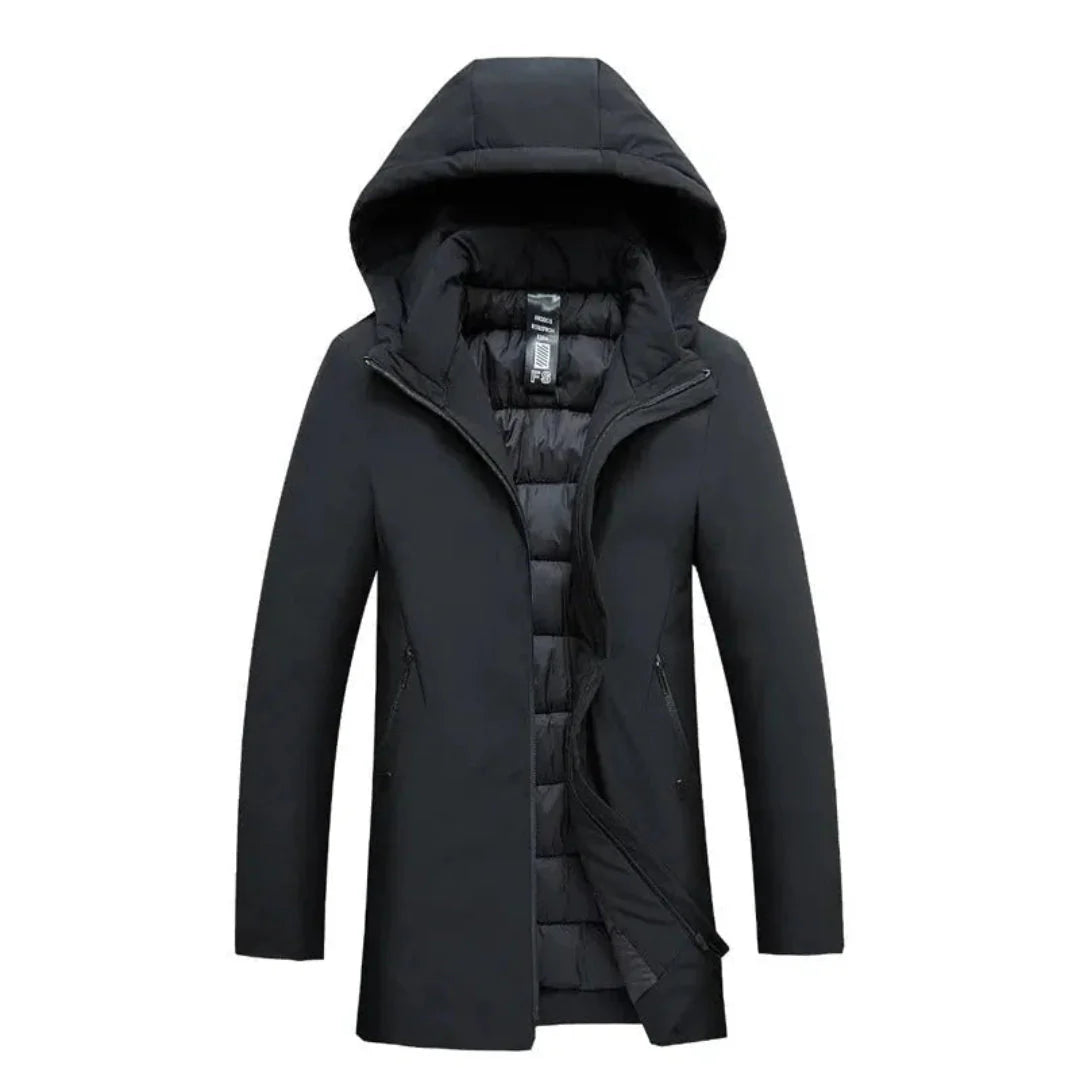 Men's Hooded Winter Parka Coat Black