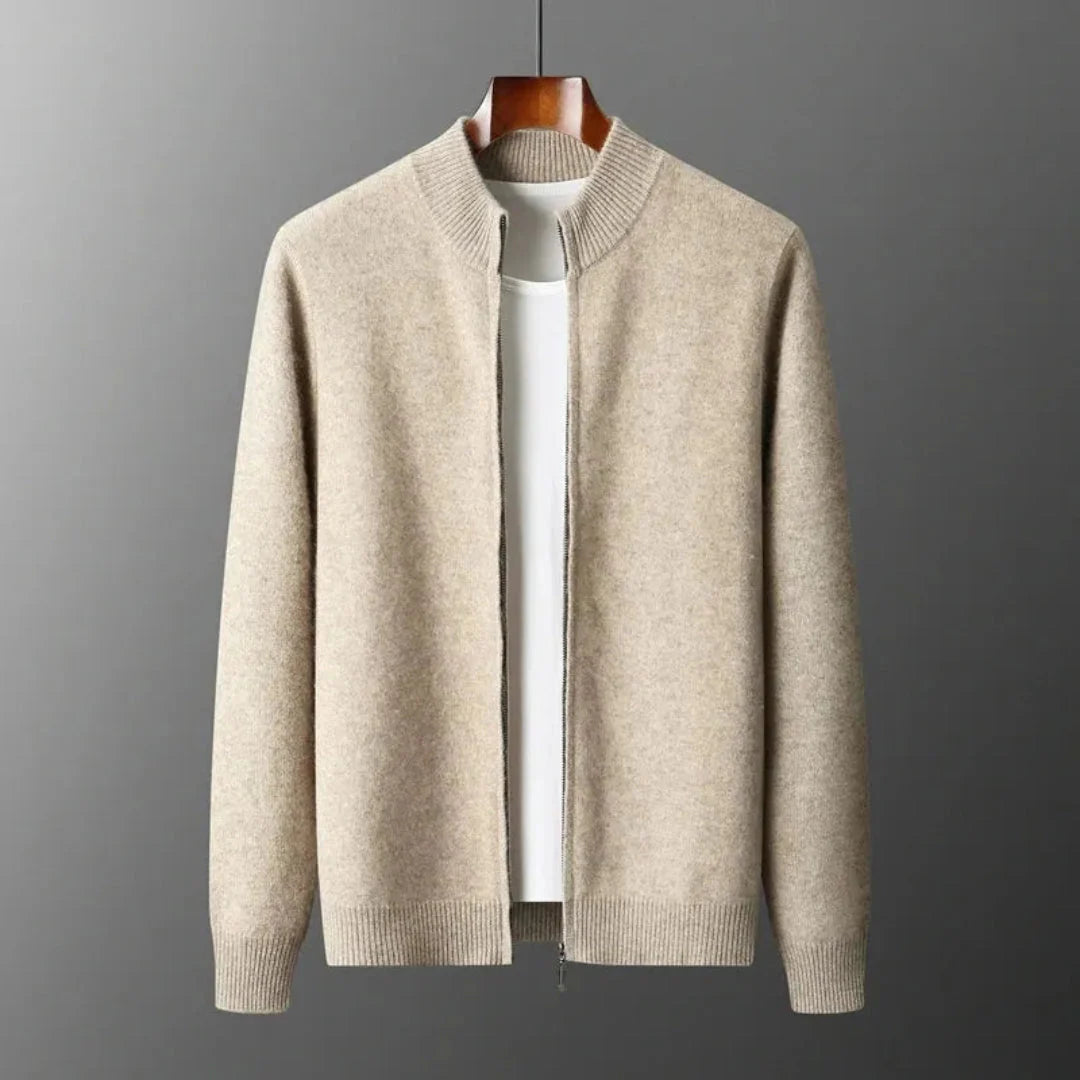 Men's Wool Zip Cardigan