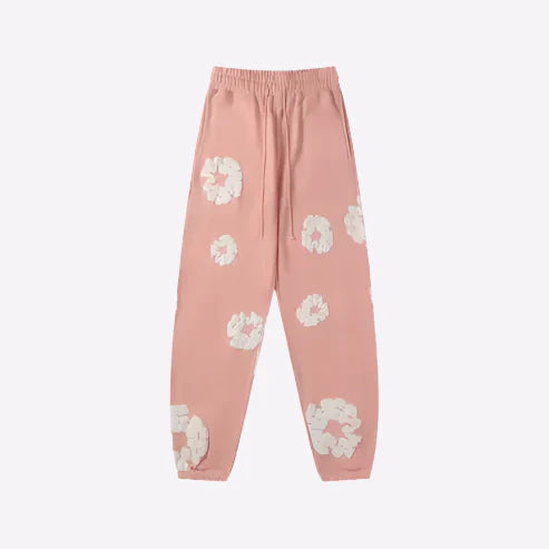 Printed Denim-Style Sweatpants – Unisex Casual Wear-MODAUTLET