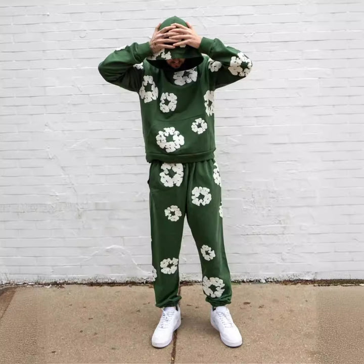 Denim Tears Printed Tracksuit Set for Men & Women – Casual Streetwear Outfit