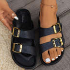 Women's Honeycomb Slides - Stylish and Comfortable Footwear Black