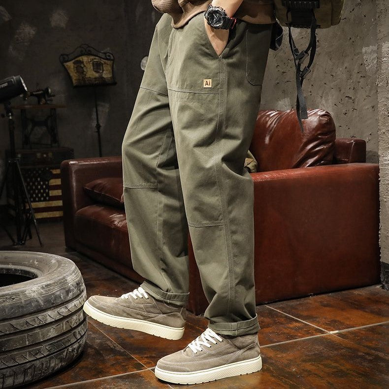 Men's Canvas Panel Pants-MODAUTLET