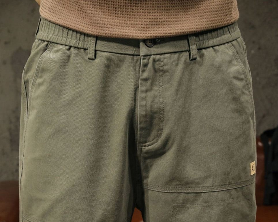 Men's Canvas Panel Pants-MODAUTLET