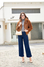 Women Eco Fur Hooded Jacket For Winter Warmth And Style