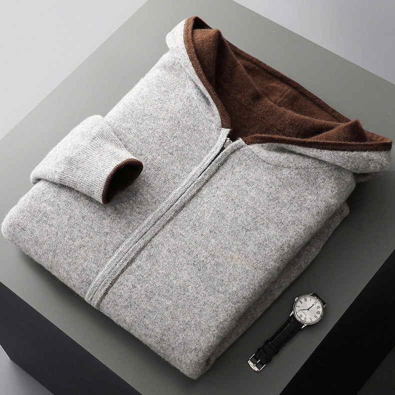 Men's Reversible Cashmere Hoodie - Napoli Style