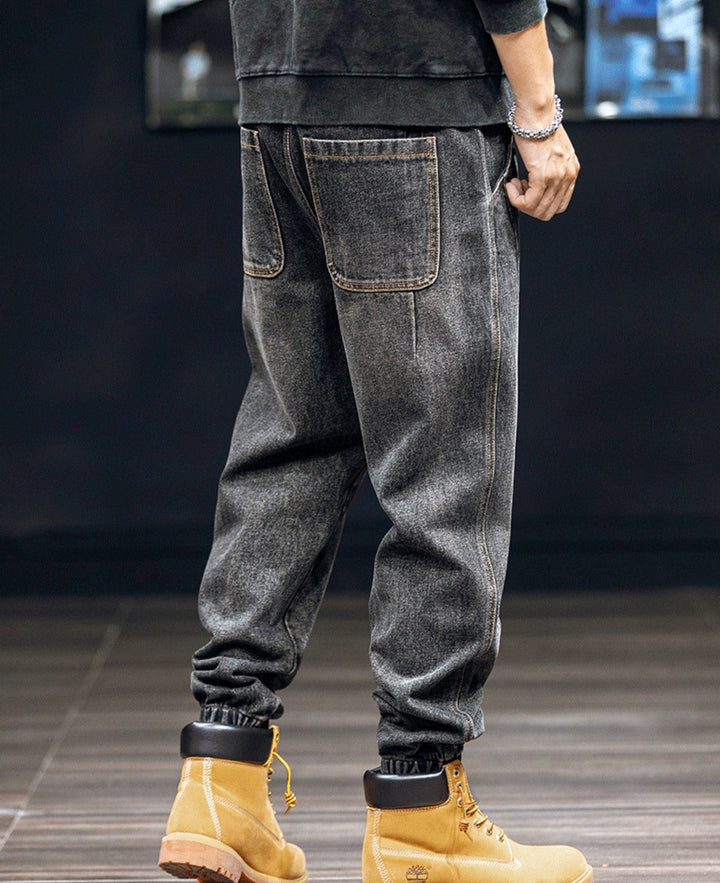 Men's V-Line Denim Joggers - Stylish and Comfortable Fit-MODAUTLET