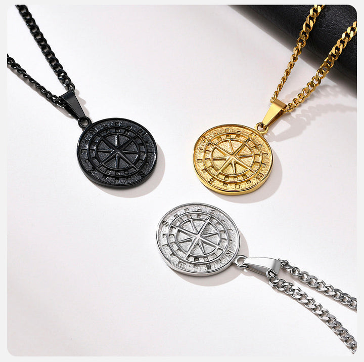 Compass Pendant Necklace - Stylish and Unique Design-MODAUTLET