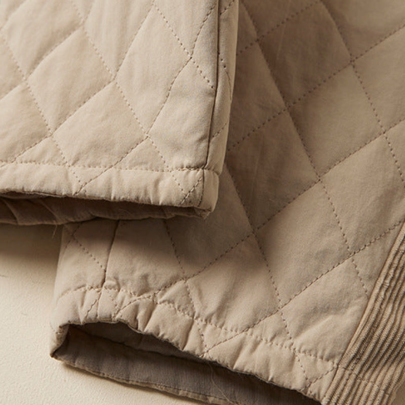 Cozy Quilted Relaxed Fit Ankle Pants for Women