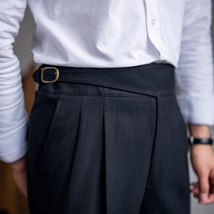 Men's Pleated Trousers - Stylish and Comfortable Fit-MODAUTLET