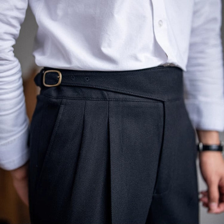 Men's Pleated Trousers - Stylish and Comfortable Fit-MODAUTLET